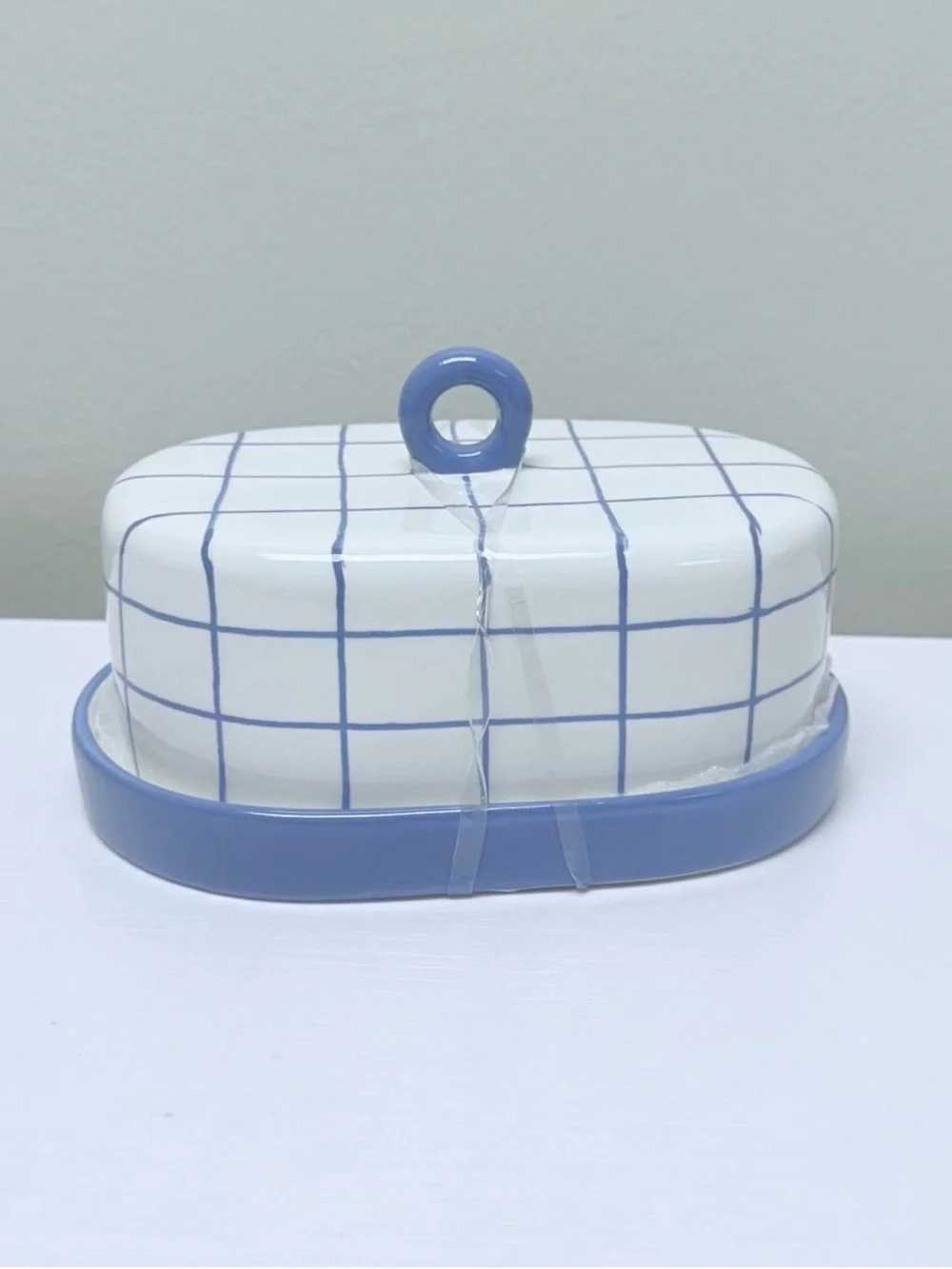Blue and White Grid Ceramic Butter Dish, Target Bullseye Playground 2026